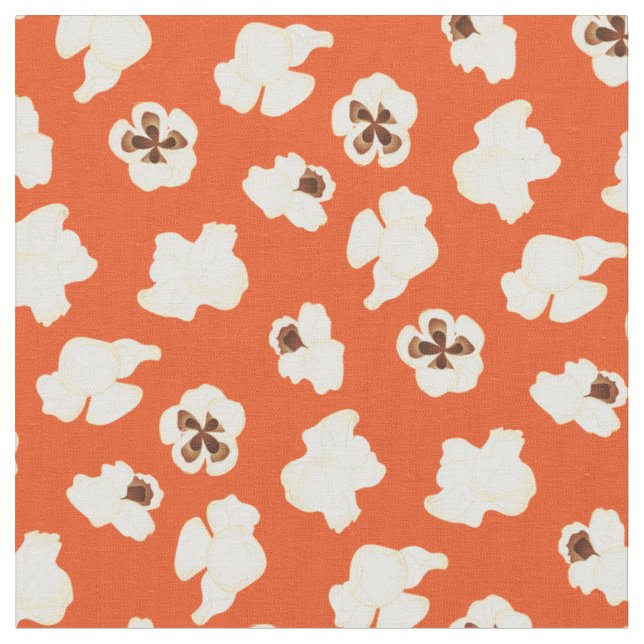Popcorn Cute Movie Theatre Fabric (Close Up)