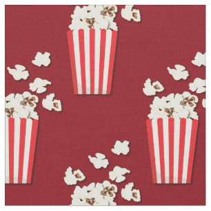 Popcorn Cute Movie Theatre Fabric