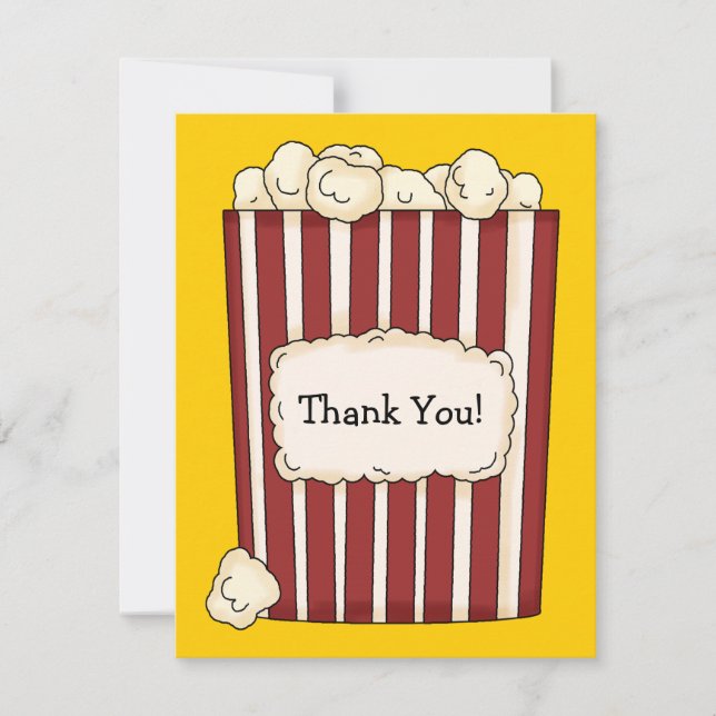 Popcorn Flat Thank You Card (Front)