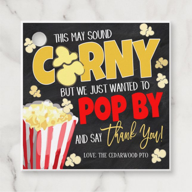 Popcorn Gift Tag (Front)