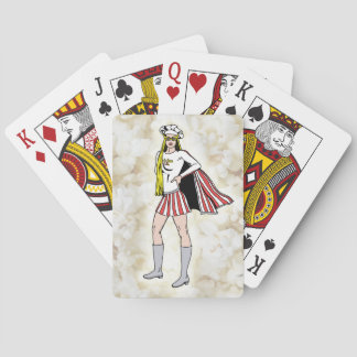 Popcorn Girl Playing Cards