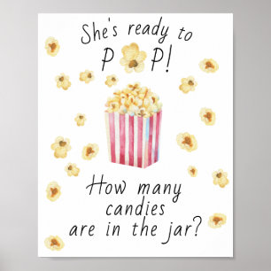Popcorn  - guess how many candies in jar poster