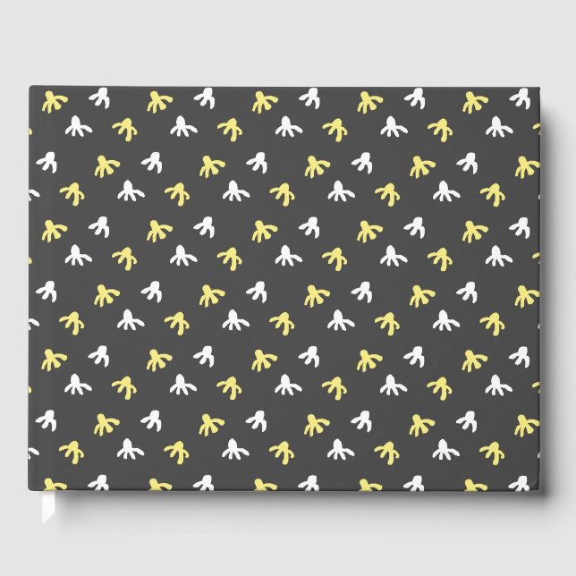 Popcorn Guest Book (Dark Grey & Butter Yellow) (Front)