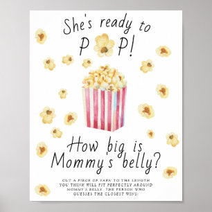 Popcorn - how big is mommy's belly game  poster