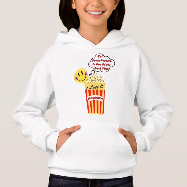 Popcorn I Love It sweat à capuche (Front)