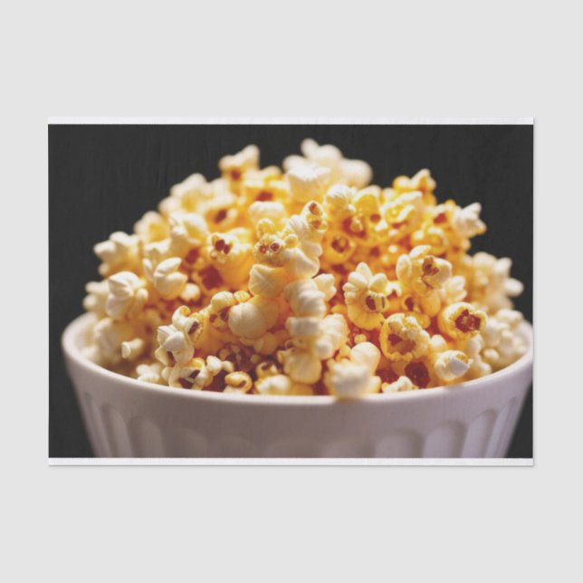 Popcorn in a Black Background Tissue Paper (Front)