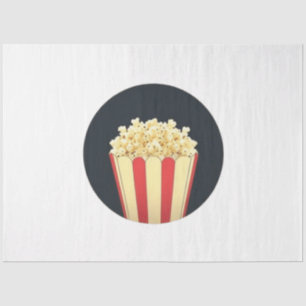 Popcorn in a Red and White Striped Tub Tissue Paper