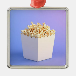 Popcorn in a White Tub Metal Tree Decoration
