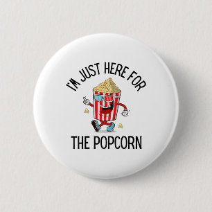 Popcorn Lover Camping Trip Sweet Popcorn Movie Nig 6 Cm Round Badge