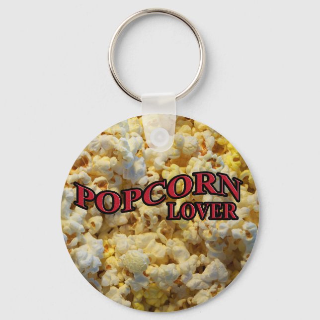 Popcorn Lover Gifts and Apparel Key Ring (Front)
