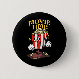 Popcorn Mascot Cartoon 6 Cm Round Badge