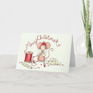 Popcorn Mouse Holiday Card
