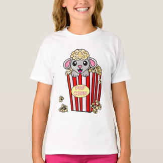 Popcorn Movie Film Cute Sheep T-Shirt
