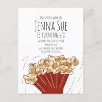 Popcorn Movie Outdoor Party Birthday  Postcard
