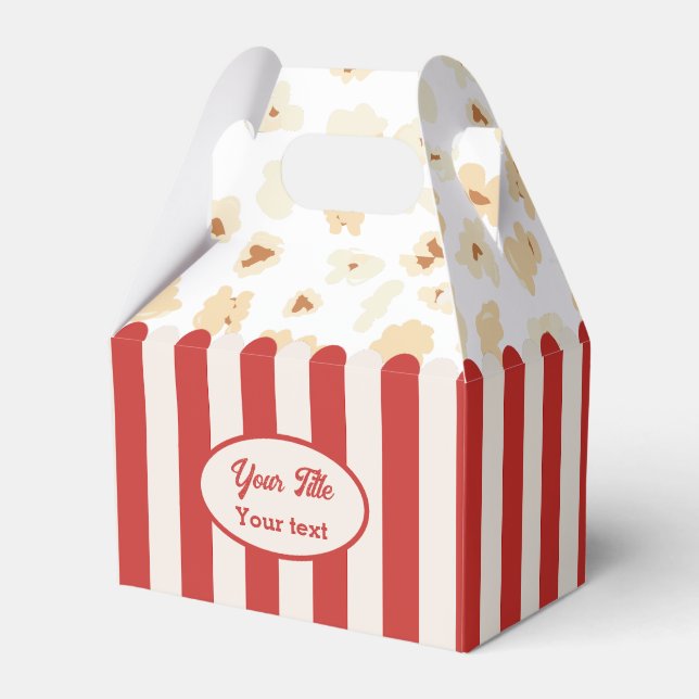 Popcorn Movie Party Birthday Party Theme Favour Box (Front Side)
