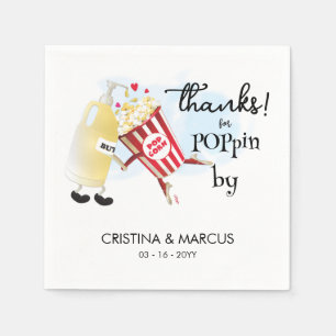 Popcorn Napkins Thanks for Poppin By