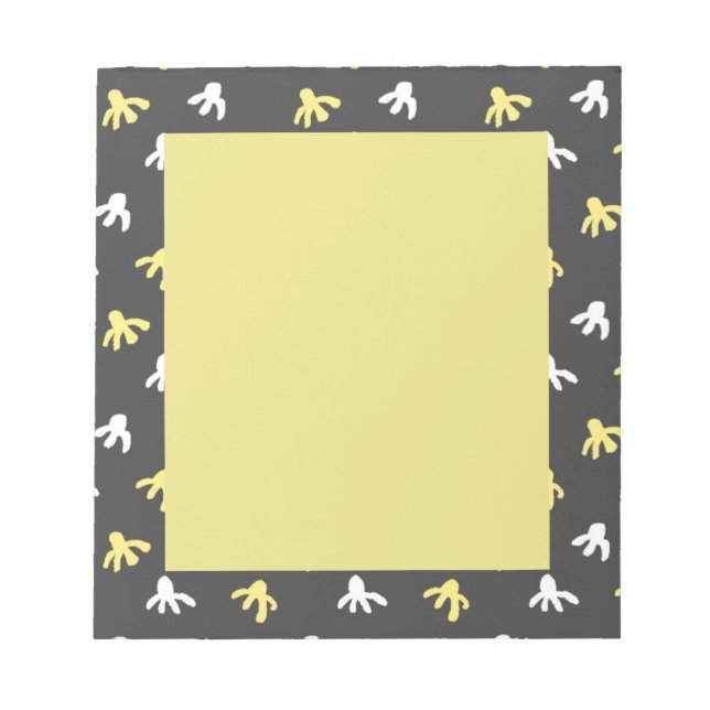 Popcorn Notepad (Dark Grey & Butter Yellow) (Front)