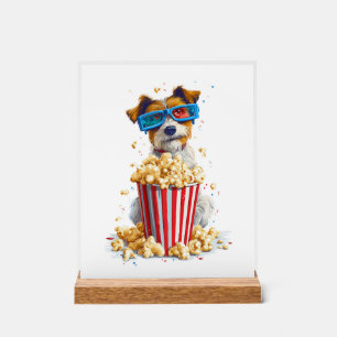 Popcorn Pup � Movie Night Dog Acrylic Sign