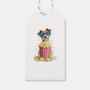 Popcorn Pup � Movie Night Dog Gift Tags