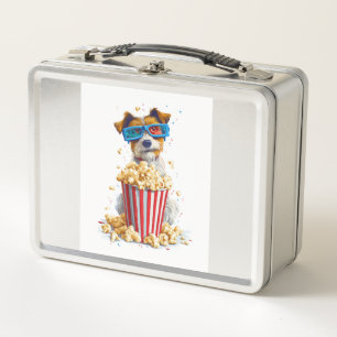 Popcorn Pup � Movie Night Dog Metal Lunch Box