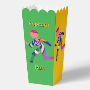 Popcorn Run Yellow + Green  Favour Box