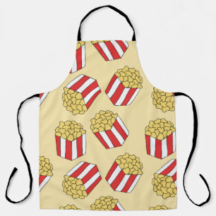 Popcorn seamless pattern. Vintage hand drawn illus Apron