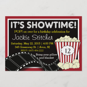 Popcorn "Showtime" Invitation
