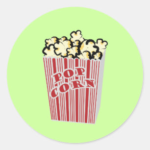 Popcorn Sticker! Classic Round Sticker