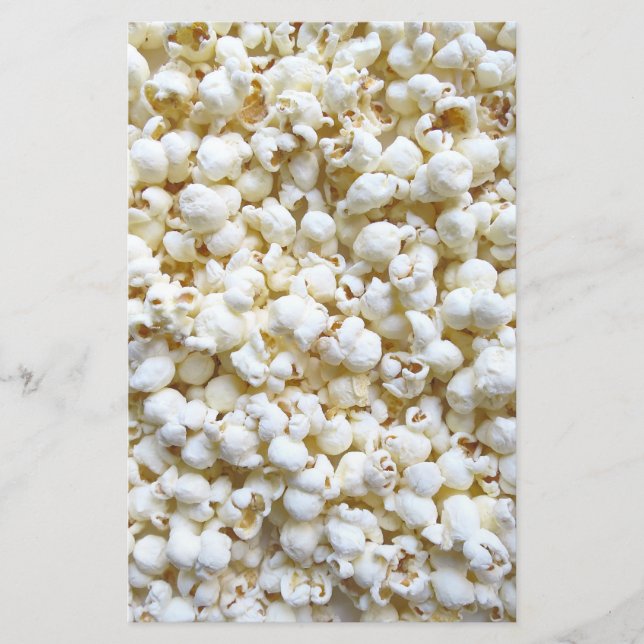 Popcorn Texture Photography Bright Decor Stationery (Front)