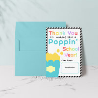 Popcorn Theme Teacher End of Year Thank You Card
