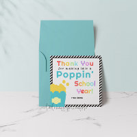 Popcorn Theme Teacher End of Year Thank You Card