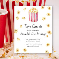 Popcorn Time Capsule 1st birthday gender neutral