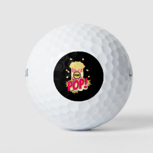 Popcorn Vintage Retro Funny Golf Balls
