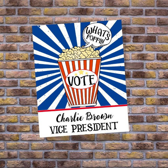 Popcorn Vote" Fun School Election Poster   (Creator Uploaded)