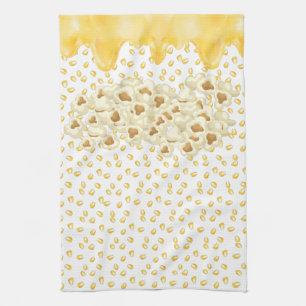 Popcorn with Melted Butter Tea Towel