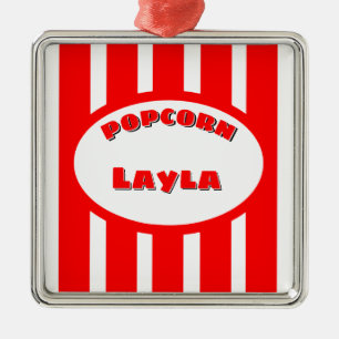 Popcorn Your name Metal Tree Decoration