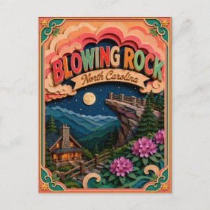 PopCut States Blowing Rock North Carolina Art Postcard