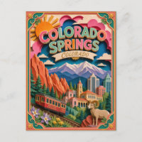 PopCut States Colorado Springs Colorado Paper Art