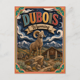 PopCut States Dubois Wyoming Paper Art Postcard