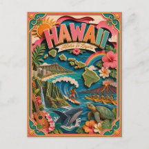 PopCut States Hawaii Colourful 3D Paper Art