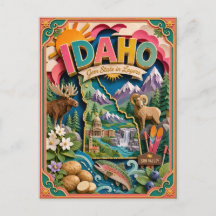 PopCut States Idaho Colourful 3D Paper Art