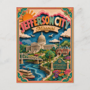 PopCut States Jefferson City Missouri Paper Art Postcard