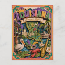 PopCut States Louisiana Colourful 3D Paper Art