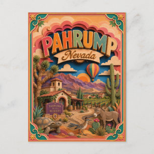 PopCut States Pahrump Nevada Paper Art Postcard