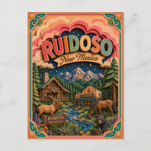 PopCut States Ruidoso New Mexico Paper Art Postcard