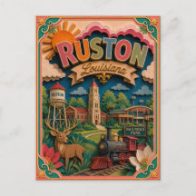 PopCut States Ruston Louisiana Paper Art