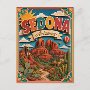 PopCut States Sedona Arizona Paper Art  Postcard