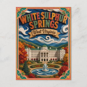 PopCut States White Sulphur Springs West Virginia Postcard
