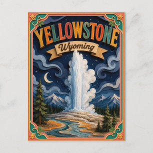 PopCut States Yellowstone National Park Wyoming Postcard