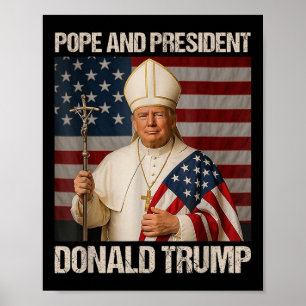 Pope And President Donald Trump  Poster
